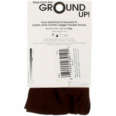 StyleEssentials By LEGG/'S Women/'s BROWN Trouser Socks Shoe Sz 5-9 New On Card